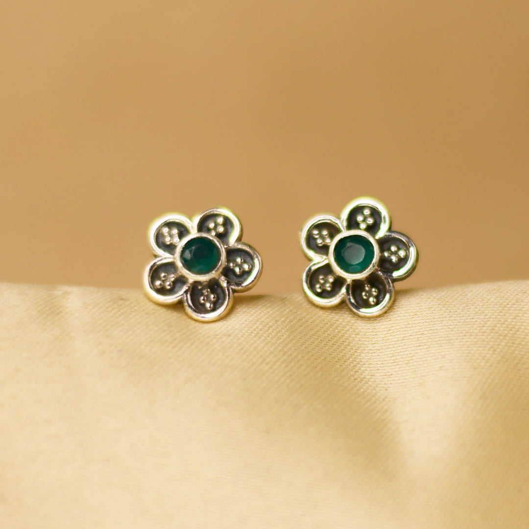 Floral Green Studds
