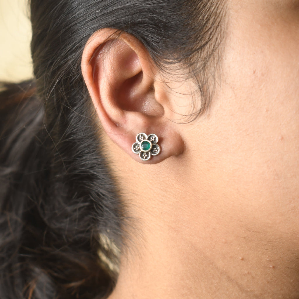 Floral Green Studds